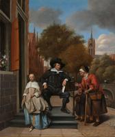 Mendiants et nantis (« Le Bourgmestre de Delft et sa fille », tableau de Jan Havickszoon Steen) - Crédits : Rijkmuseum Collections