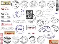 Diverses marques d'oblitérations postales - Crédits : mmello/istock