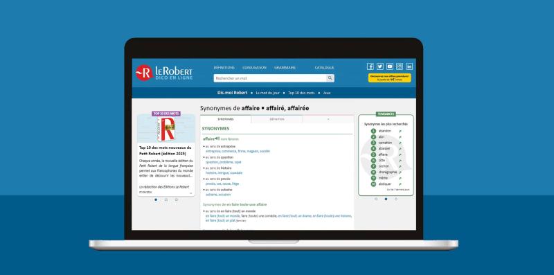 Dictionnaire gratuit des synonymes et antonymes | Dico en ligne Le Robert