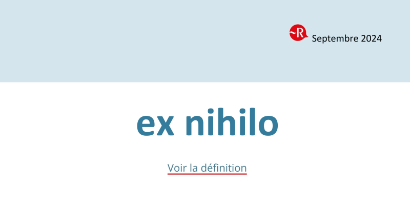 ex nihilo